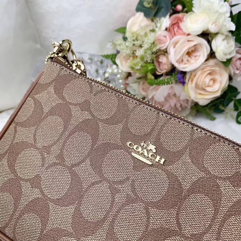 Coach Messico Top Handle Pouch In Signature Coated Canvas - bagoutlet ...