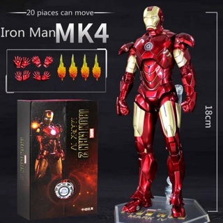 โมเดล Iron Man Mark IV MK4 Action Figure Marvel Iron Man 2 (ZD Toy) ขนาด18cm. มีกล่อง