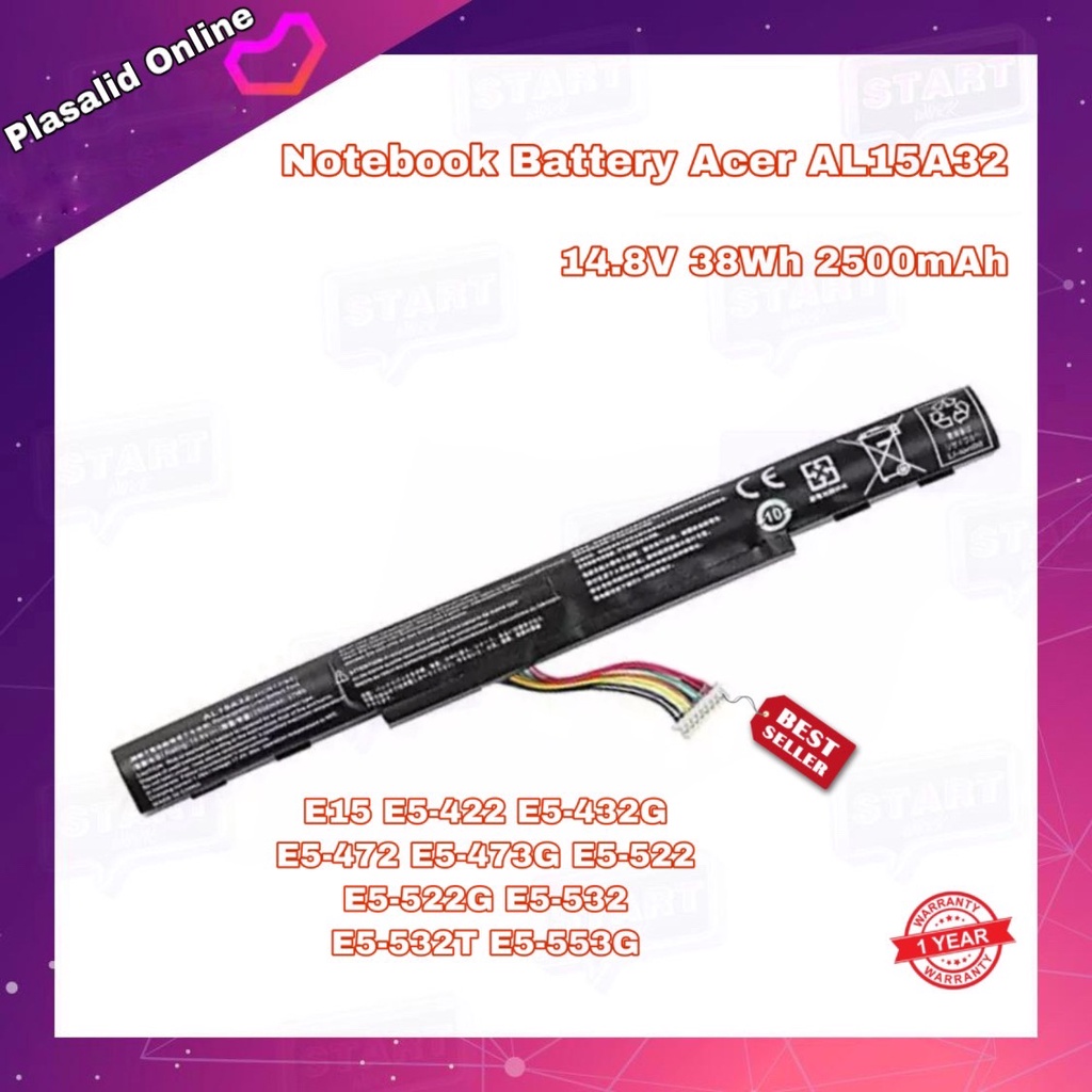 แบตโน๊ตบุ๊ค Notebook Battery Acer AL15A32 For E15 E5-422 E5-432G E5-472 E5-473G E5-522 E5-522G E5-53