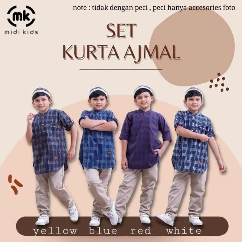 Ajmal KURTA SET ชุดเด็กและวัยรุ่น โดย MIDIKIDS SZ 5T Tob12T