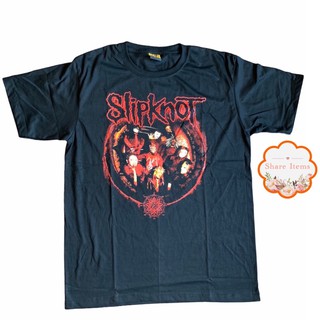 เสื้อยืดสกรีนลายSlipknotหน้า-หลัง ผ้าคอตตอน💯%มือ1