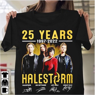 เสื้อยืดคอกลมเสื้อยืด พิมพ์ลาย Thank You for The Memories Halestorm 25 ปี 1997 2022ผ้าฝ้ายแท้