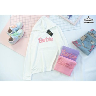 เสื้อฮู้ดแขนยาว สกีนลาย barbie