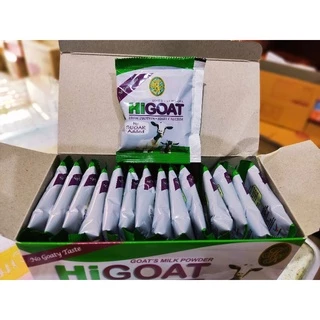 HiGOAT 🐐นมแพะผงพร้อมชง ของแท้ 100% กล่องละ 15 ซองๆละ 21กรัม