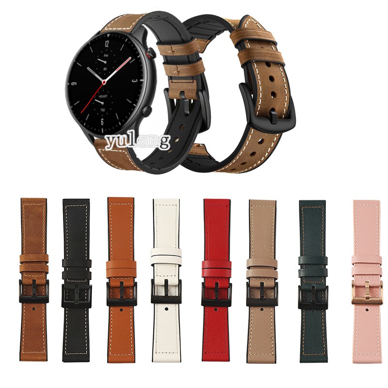 สายหนังสายนาฬิกาซิลิโคนสําหรับ Huami Amazfit GTR 2 3 4 42 มม.47 มม.GTR2 GTR 2E GTR3 Pro