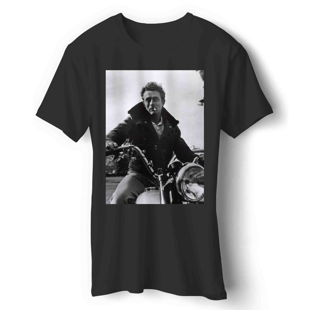 เสื้อยืด พิมพ์ลาย James Dean Motorcycle Famous Actor สําหรับผู้ชาย