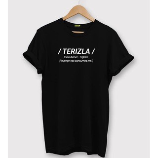 เสื้อสีขาว - เสื้อเชิ้ต Tshirt Co. TERIZLA Mobile Legends สําหรับผู้ชายและผู้หญิง และขนาดที่มีให้เล