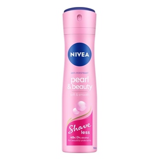 NIVEA Pearl &amp; Beauty Shave Less Spray 150ml.  นีเวีย เพิรล์ แอนด์ บิวตี้ เชฟ เลส สเปรย์ 150 มล. สเปรย์ระงับกลิ่นกาย