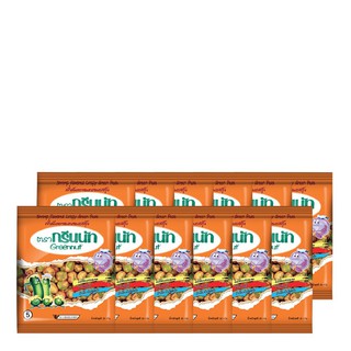 กรีนนัท ถั่วลันเตาอบกรอบ รสกุ้ง 20 กรัม (12 ซอง) Green Nuts Roasted Peas Shrimp Flavor 20 grams (12 sachets)