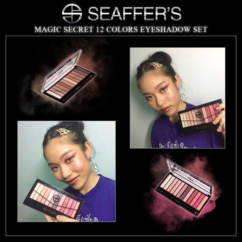 ￼อายแชโดว์ เซ็ท 12สี พาเลท ซีเฟอร์ เมจิก ซีเครท SEAFFER’S 12 Colorsขนาด12กรัม (มี2โทนสีให้เลือก)