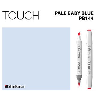 TOUCH TWIN BRUSH MARKER PB144 (PALE BABY BLUE) / มาร์คเกอร์หัวพู่กัน-หัวตัดขนาดกลาง รหัส PB144 (PALE BABY BLUE)