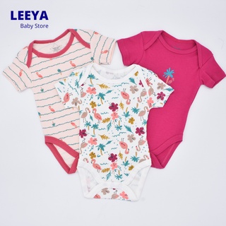 Leeya บอดี้สูท แขนสั้น บอดี้สูทเด็ก ชุดเด็กอ่อน ชุดแรกเกิด Super Soft Cotton Baby Bodysuit  สินค้าราคาพิเศษ