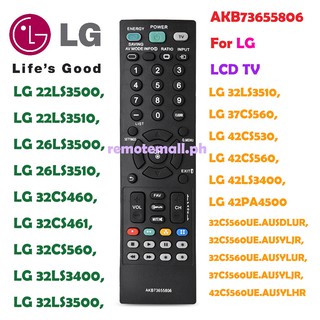 ใหม่ AKB73655806 รีโมตคอนโทรลทีวี LCD สําหรับ LG 22LS3500 22LS3510 32CS460 32LS3510 22LS3500 22LS3510 26LS3500 26LS3510 32CS460 32CS461 32CS560 32CS560UE.AUSDLUR 32CS560UE.AUSYLJR 32CS560UE.AUSYLUR 32LS3400 32LS3500 32LS3510 37CS560