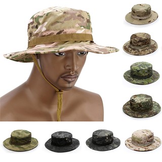 พร้อมส่ง หมวกบักเก็ตเดินป่ามีสายคล้อง (Bucket hat)