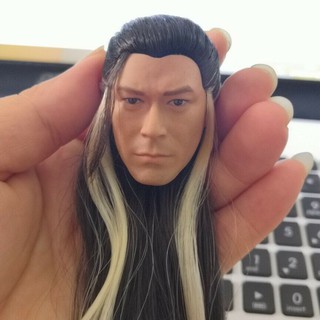 พร้อม!ฟิกเกอร์จีนโบราณ 1/6 Male Head Sculpt Long hair Style Louis Koo F 12 นิ้ว ของเล่นสําหรับเด็ก