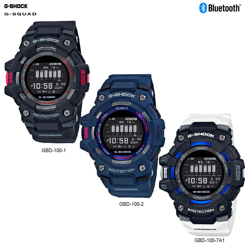 นาฬิกาข้อมือ G-SHOCK รุ่น GBD-100-1 GBD-100-2 GBD-100-1A7 GBD-100SM-1A7 GBD-200RD GBD-200 GBD-200SM 