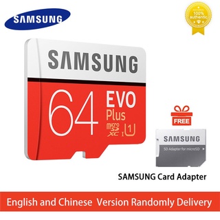 SAMSUNG Memory Card 64G 128G 256G  SDXC 100MB/s Grade EVO+ MicroSD Class 10 Micro SD C10 UHS TF Trans Flash Phone Cards