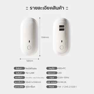 Specialthing TW-L25 ไฟติดห้องนอนพร้อมรีโมท หรี่แสงได้ โคมไฟ LED โคมไฟหัวนอน โคมไฟติดผนัง แบบเสียบปลั๊ก ประหยัดพลังงาน