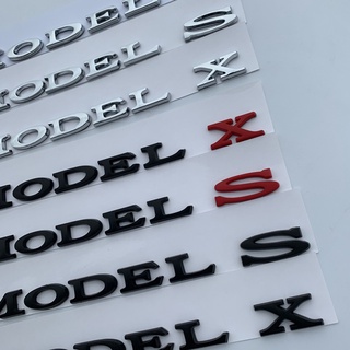 Tesla อุปกรณ์เสริมMODEL 3 5 S MODEL X Letters Emblem for Tesla Car Styling Refitting High erformance Trunk Logo Sticker