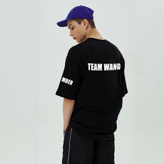 ♡In stock♡ เสื้อผ้าแฟชั่นผู้ชาย ดำ เสื้อยืด Team Wang JACKSON