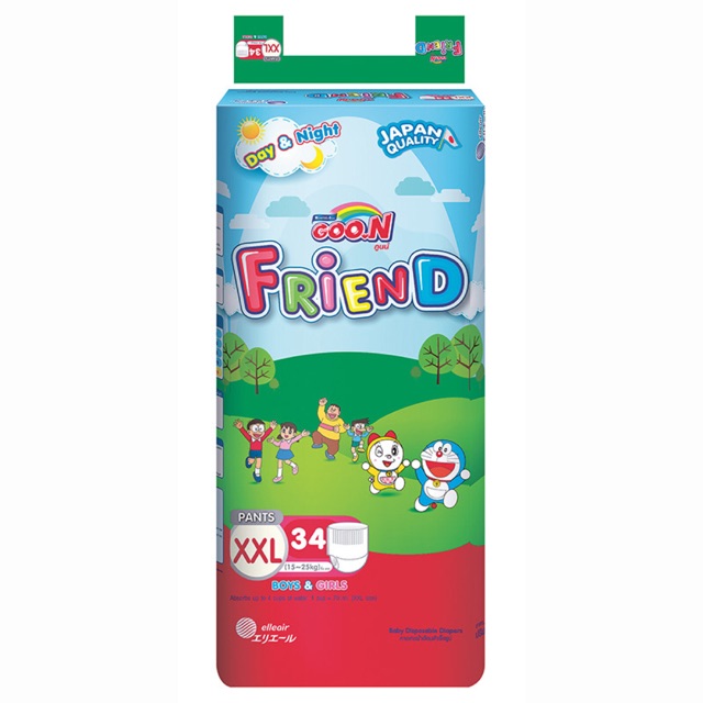 ส่งฟรี💌💌 Goons กางเกงผ้าอ้อมเด็กสำเร็จรูป ไซส์ XXL บรรจุ 34 ชิ้น