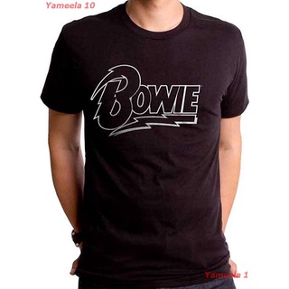 เสื้อยืดผ้าฝ้ายพิมพ์ลายขายดีDavid Bowie Outline Logo T-Shirt เดวิด โบอี เสื้อพิมพ์ลาย เสื้อแนวสตรีท ผู้หญิง ผู้ชาย เสื้อ