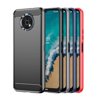 Nokia G50 กันกระแทก เกราะ คาร์บอนไฟเบอร์ แปรงไฮบริด TPU เคส