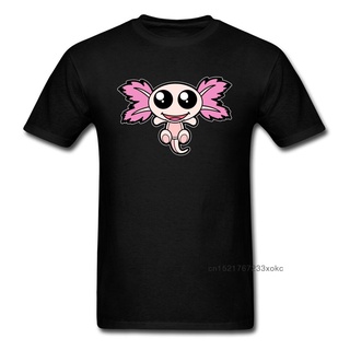 ใหม่ เสื้อยืดลําลอง ผ้าฝ้าย 100% แขนสั้น คอกลม พิมพ์ลายดอกไม้ Pinky The Axolotl สําหรับผู้ชาย คู่รักS-5XL