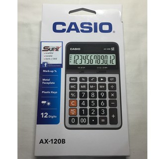 เครื่องคิดเลข Casio Ax-120B แท้ 100% ส่งชัวร์ เครื่องคิดเลข 12 หลัก ...