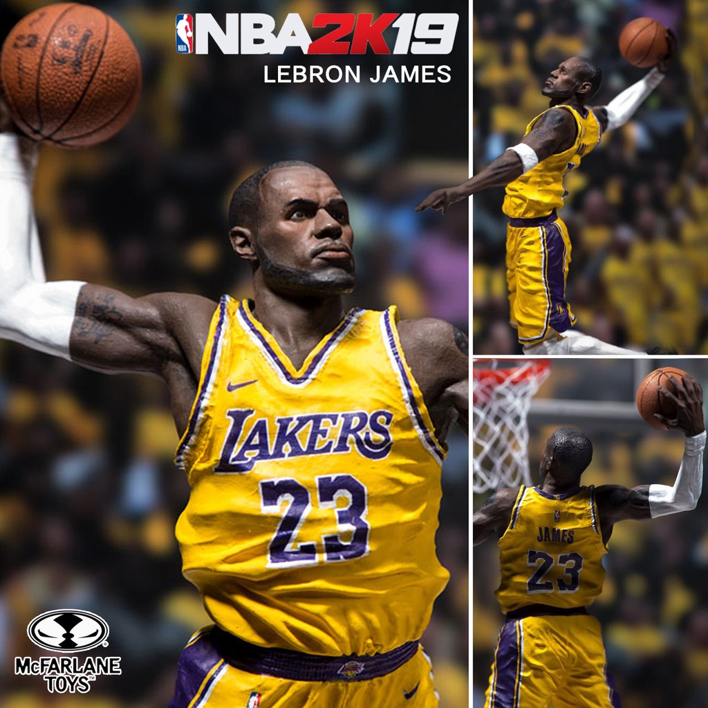 Model Figure งานแท้ Original ฟิกเกอร์ NBA 2K19 McFarlane นักบาส Lebron James เลอบรอน เจมส์ Basketbal