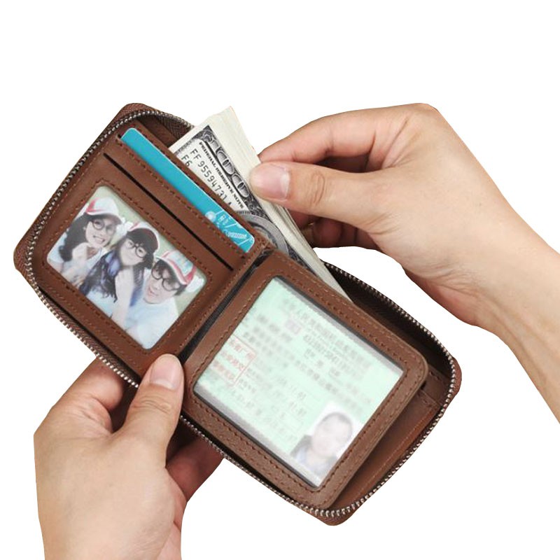 กระเป๋าสตางค์ชาย พร้อมซิปรอบกระเป๋า แบบ 3 ตอน รุ่น หนัง PU (WLM-L9800)  จากร้าน Smart Choices
