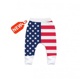 พร้อมส่ง กางเกงเด็ก ลายUSA ธงชาติ