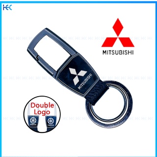 【พิมพ์สองด้าน】พวงกุญแจโลหะอัลลอยด์ สร้างสรรค์ พร้อมโลโก้ สําหรับ Mitsubishi