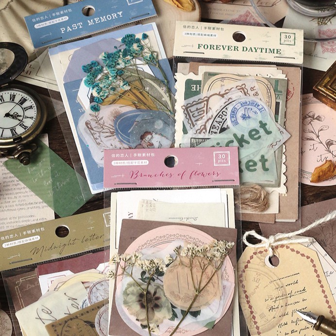 Old Dream Series Vintage กระดาษและสติกเกอร์ Journal Pack สําหรับ Junk Journal Journaling กระดาษตกแต่
