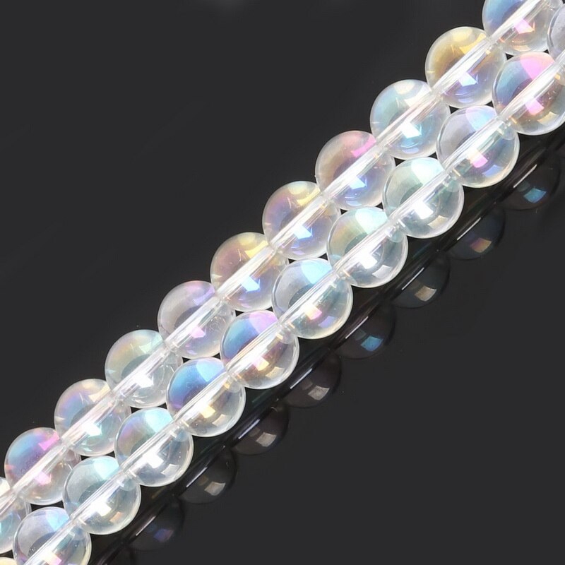 ลูกปัดแก้วคริสตัล สีขาว ขนาด 4-12 มม. สําหรับทําเครื่องประดับ - รูปที่ 3