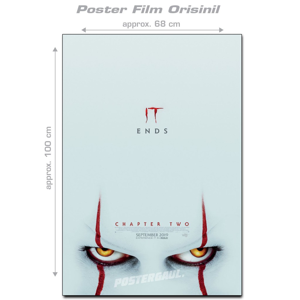 IT CHAPTER TWO Movie Poster - ต้นฉบับอินโดนีเซียแบบแผ่นเดียว A, 68 x 100 cm
