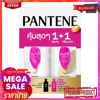 แพนทีน แฮร์ ฟอล คอนโทรล ชุดแชมพูพร้อมครีมนวดผม 410 มล. x 1+1 ขวดPantene Hair Fall Control Shampoo And Conditioner 410 ml