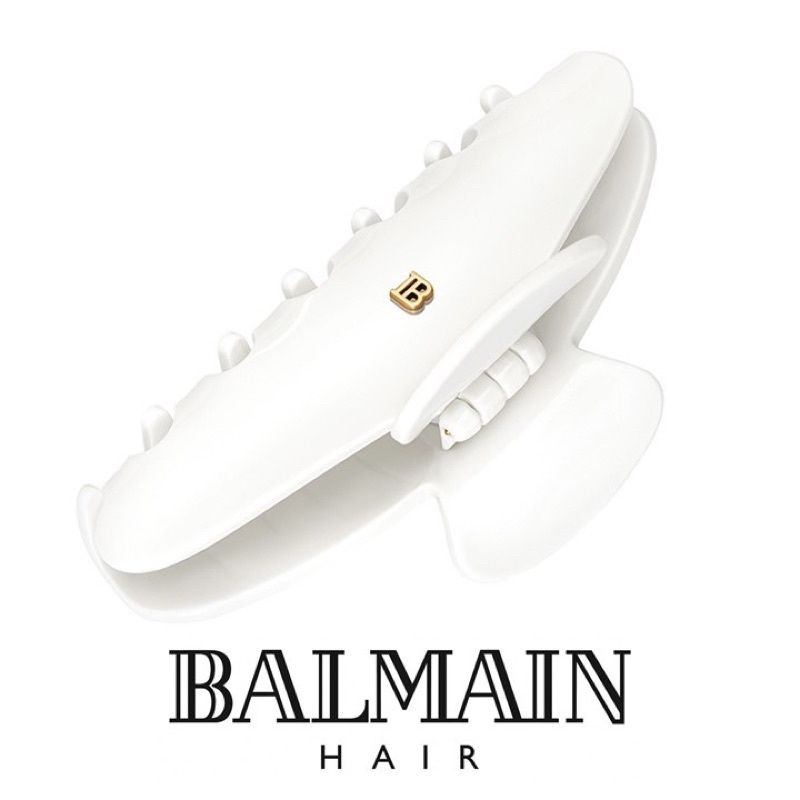 🍀พรีออเดอร์🍀BALMAIN HAIR CLIP LARGE (WHITE) (L)