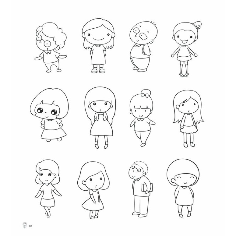 หนังสือรวมลายเส้นการ์ตูนน่ารักๆกว่า 10,000 ภาพ ฉบับครบเล่มเดียวจบ | Shopee Thailand
