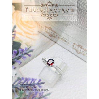 TSGjewelry🌸แหวนเงิน925🌸ชุบทองคำขาว🌸พลอยแท้🌸รุ่น NR7410