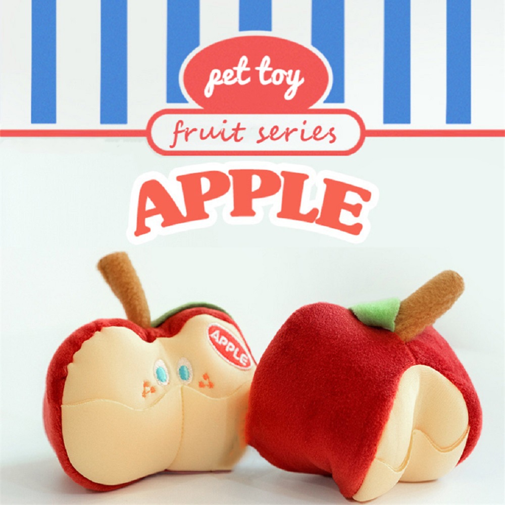 Happy PETs APPLE ของเล่นซ่อนขนม สุนัข บีบ/กัดมีเสียง ให้สุนัขดมกลิ่นหาขนม ของเล่นสัตว์เลี้ยง