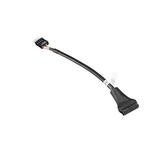 1 x15cm Black USB 3.0 19 Pin Female To USB 2.0 9 Pin Male Motherboard Cable Adapter Converter