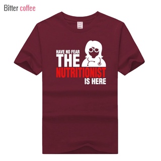 เสื้อยืดครอปเสื้อยืดแขนสั้น คอกลม ผ้าฝ้าย พิมพ์ลาย Have No Fear The Nutritionist Is Here แบบสร้างสรรค์ แฟชั่นฤดูร้อน สํา