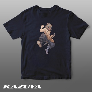 เสื้อยืดผู้ Kazuya TM-0143 เสื้อยืด ลายอนิเมะ DEMON SLAYER - INOSUKE S-5XL