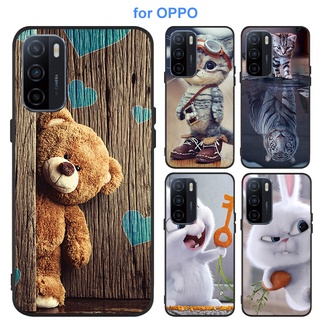 เคส OPPO A17 A77s A76 A96 A57 A77 A95 A74 A15S A15 A16 A16K A53 A33 2020 โทรศัพท์มือถือ ลายการ์ตูน สําหรับ