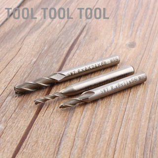 [เครื่องตัดดอกกัด 3 ขลุ่ย CNC Bit] End Mill Cutter Bit  High-Speed Steel 3-Flute for Engraving Chamfering Beveling Cutting