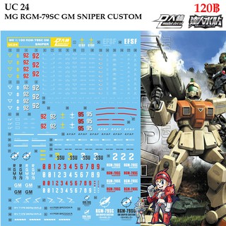 ดีคอลน้ำ [D.L. Darlin] UC24 RGM-79SC GM SNIPER CUSTOM MG 1/100 Water Decal UC24