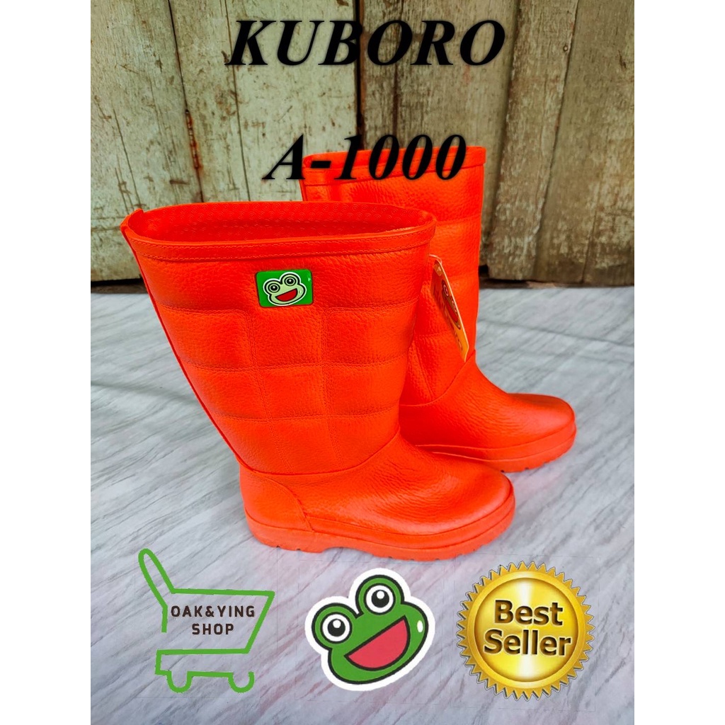 (ของแท้) รองเท้าบูทตรากบ Kuboro รุ่น A-1000 สูง12นิ้ว รองเท้าบูทกันน้ำ รองเท้าตัดหญ้า  เทียบขนาดเป็นเซนติเมตรด้านล่าง