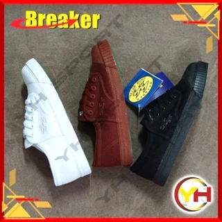 Breaker 4x4 ผ้าใบนักเรียน สีขาว ดำ น้ำตาล รองเท้านักเรียน เบอร์ 30-45 ของแท้ 100% สินค้าพร้อมส่ง