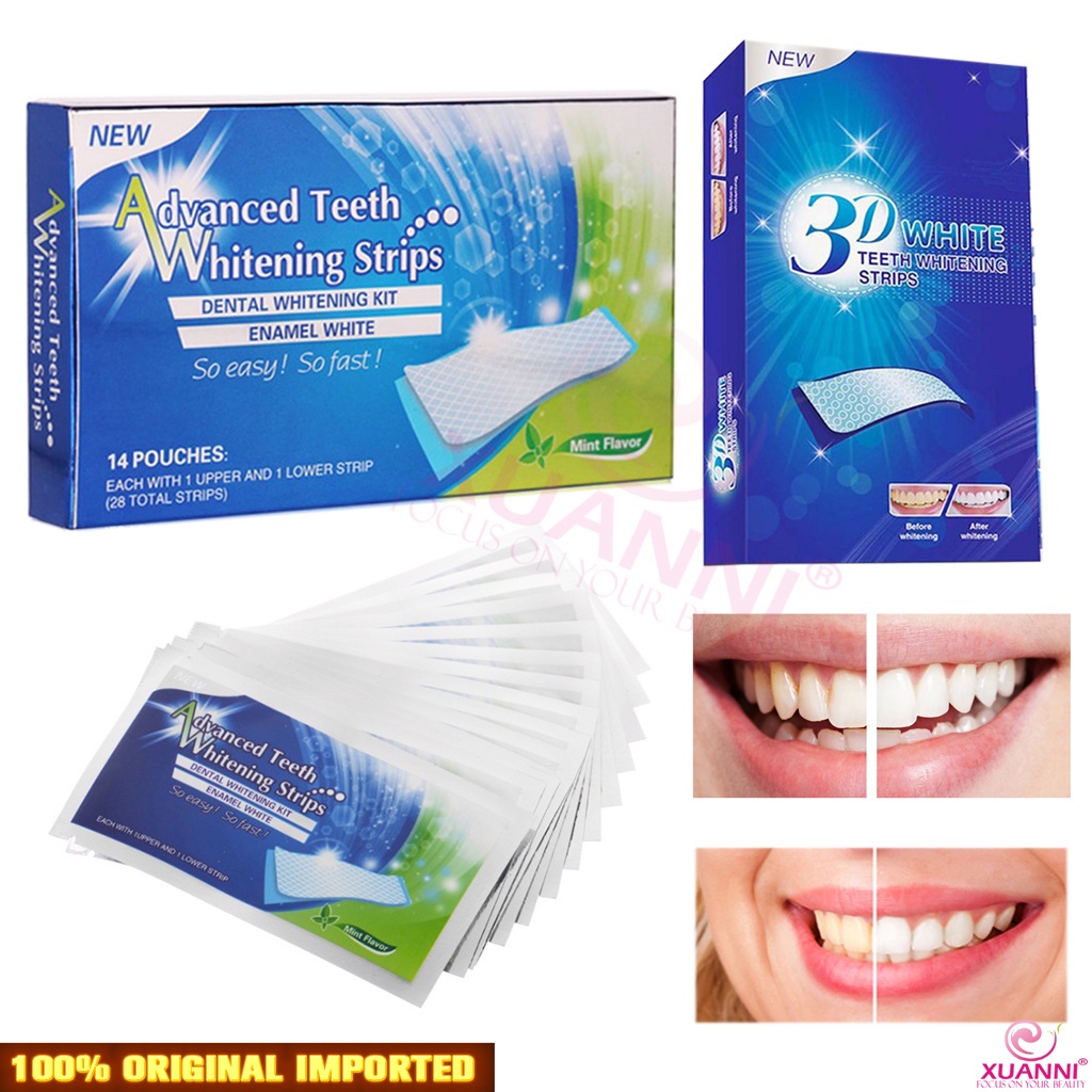 14 TEETH WHITENING STRIPS ร้อน 14 ฟันไวท์เทนนิ่งแถบ Home Dental Bleaching Whiter เครื่องมือที่มีประโ